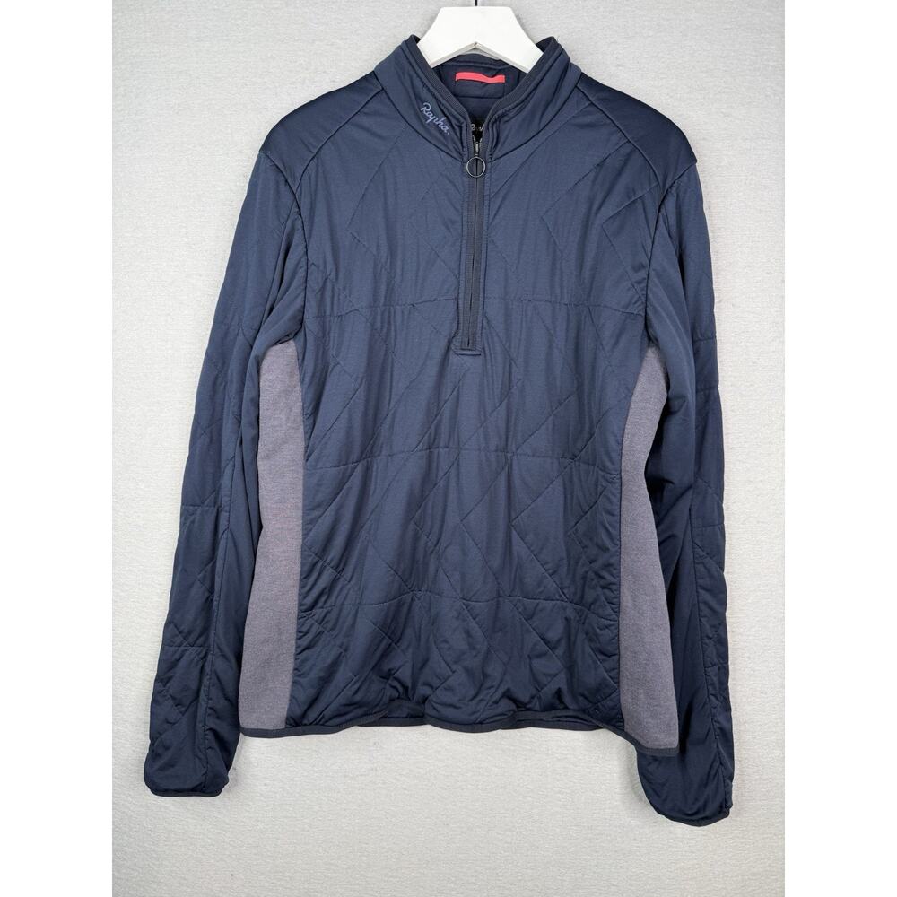 Rapha‎ Insulated Sweatshirt Quilted 1/4 Zip Pullover Mens XL Blue Cycling Rare